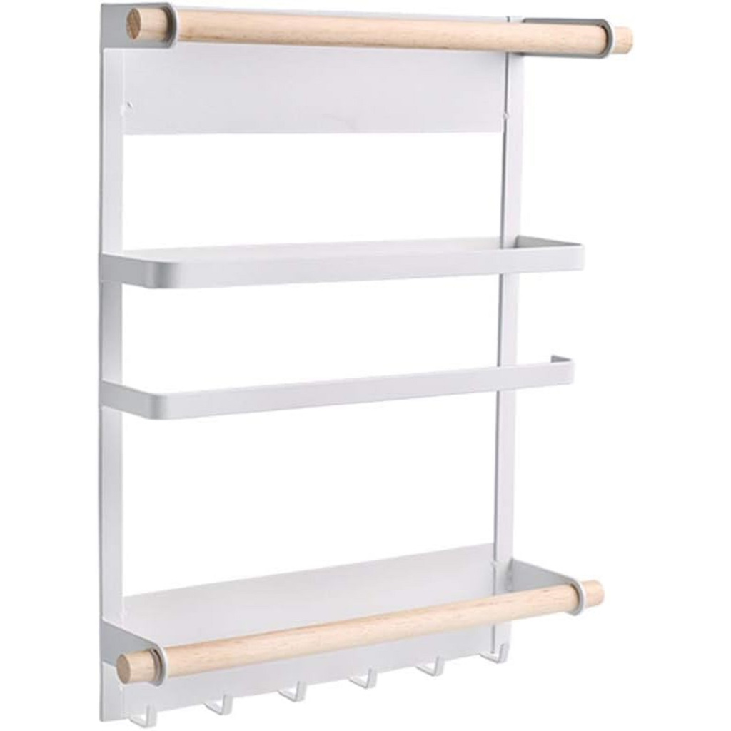 Prateleira Organizador Magnetico Cozinha Geladeira Porta Temperos Metal