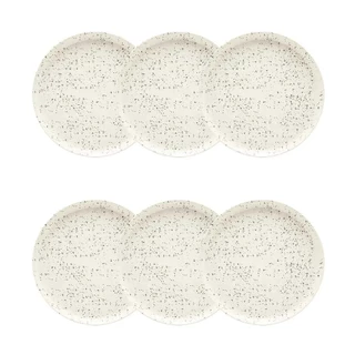 Prato Sobremesa Lanche Flat Chuvisco 20cm 6 Unidades Oxford Jogo De Pratos em Oferta na Shopee