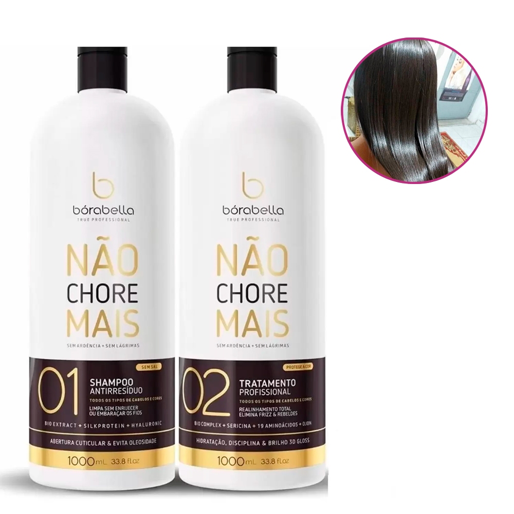 Kit Progressiva Profissional Sem Formol Não Chore Mais Borabella 1 ...