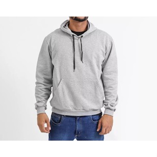 Moletom Masculino Cinza Com Bolso Canguru