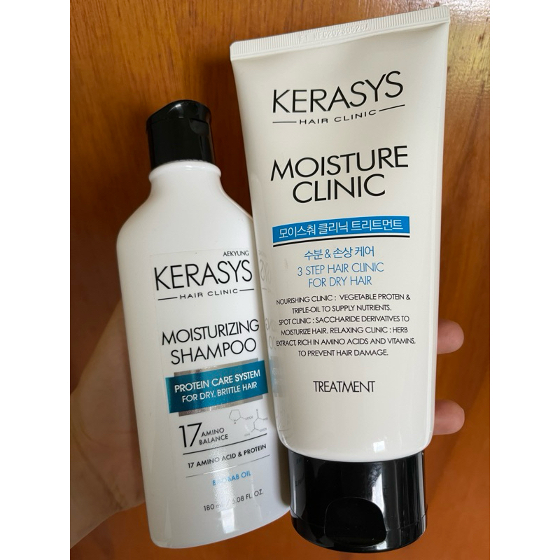 Kit Máscara Kerasys Moisture Clínic 300g e Shampoo 180ml Shopee Brasil