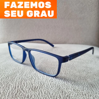 Armação Óculos masculino resistente preto Para grau acetato esportivo com mola de proteção miopia astigmatismo hipermetropia presbiopia vista cansada
