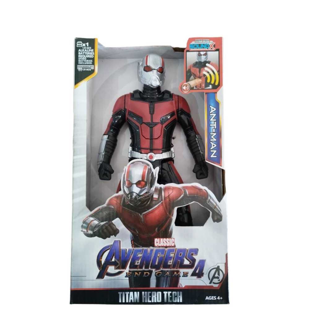 Brinquedo Boneco Vingadores Homem Formiga 30cm com luz e som articulado ...
