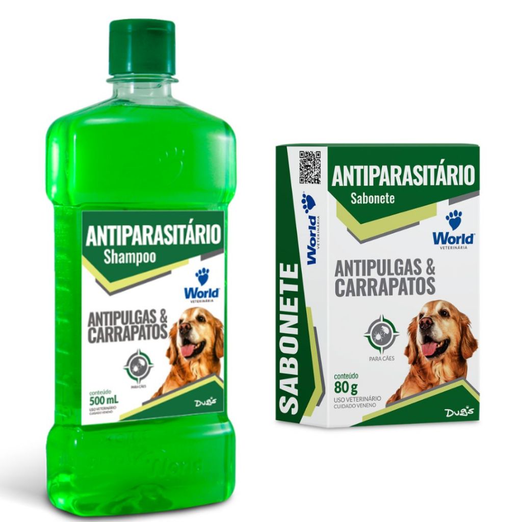 Shampoo Anti Pulgas e Carrapatos + Sabonete Antipulgas / Carrapatos ...