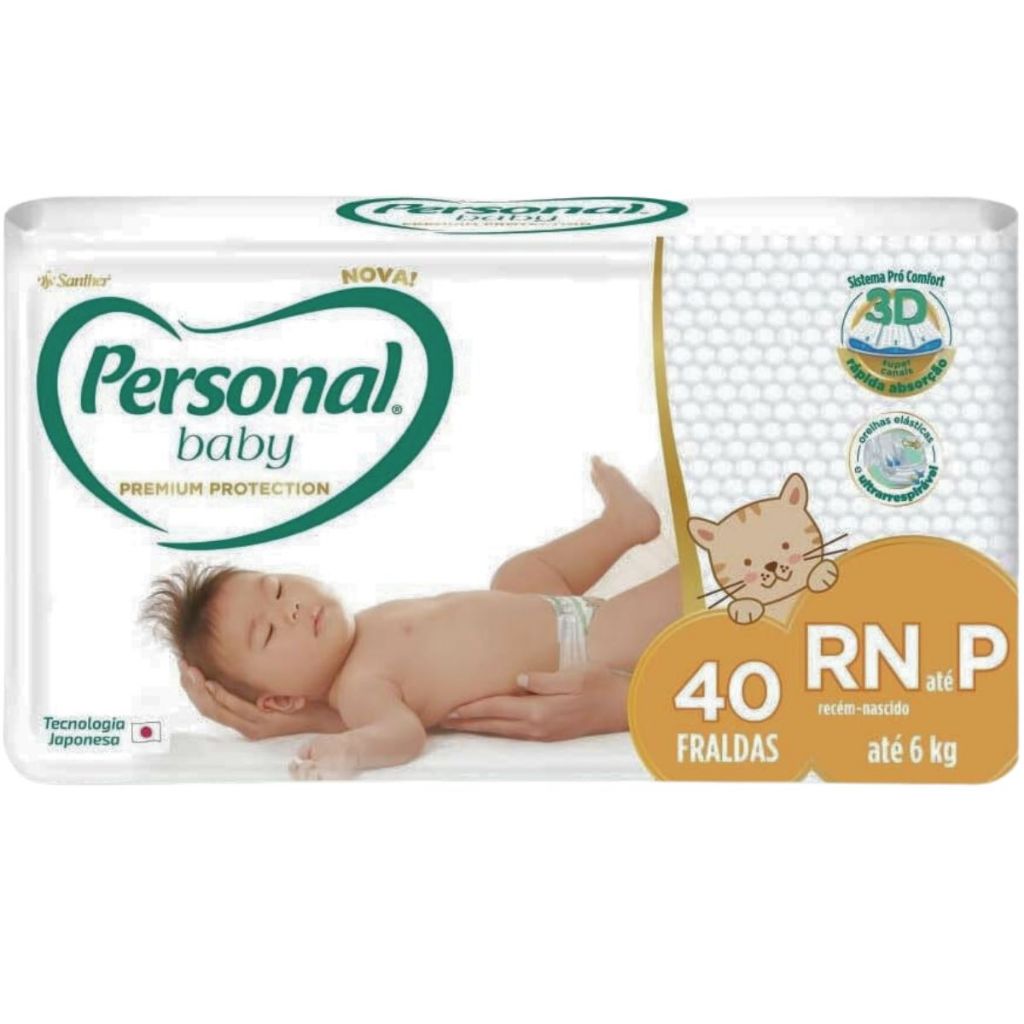 Fralda Descartável Personal Baby Premium Hiper 1 Pacote Todos os