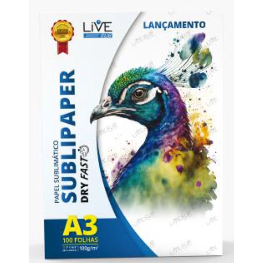 PAPEL SUBLIMATICO SUBLIPAPER - DRY FAST - A3 PACK 100 FOLHAS | Shopee ...