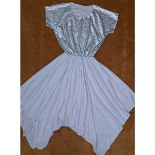 Vestido branco com prata, sob encomenda dança profética e ministerial