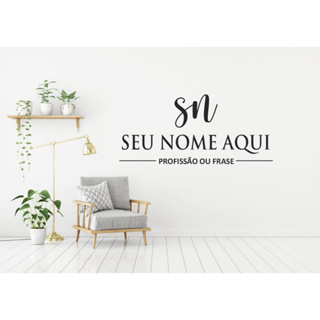 Adesivo De Parede Decorativo Studio PERSONALIZADO COM SEU NOME Salão De  Beleza Boutique Ateliê