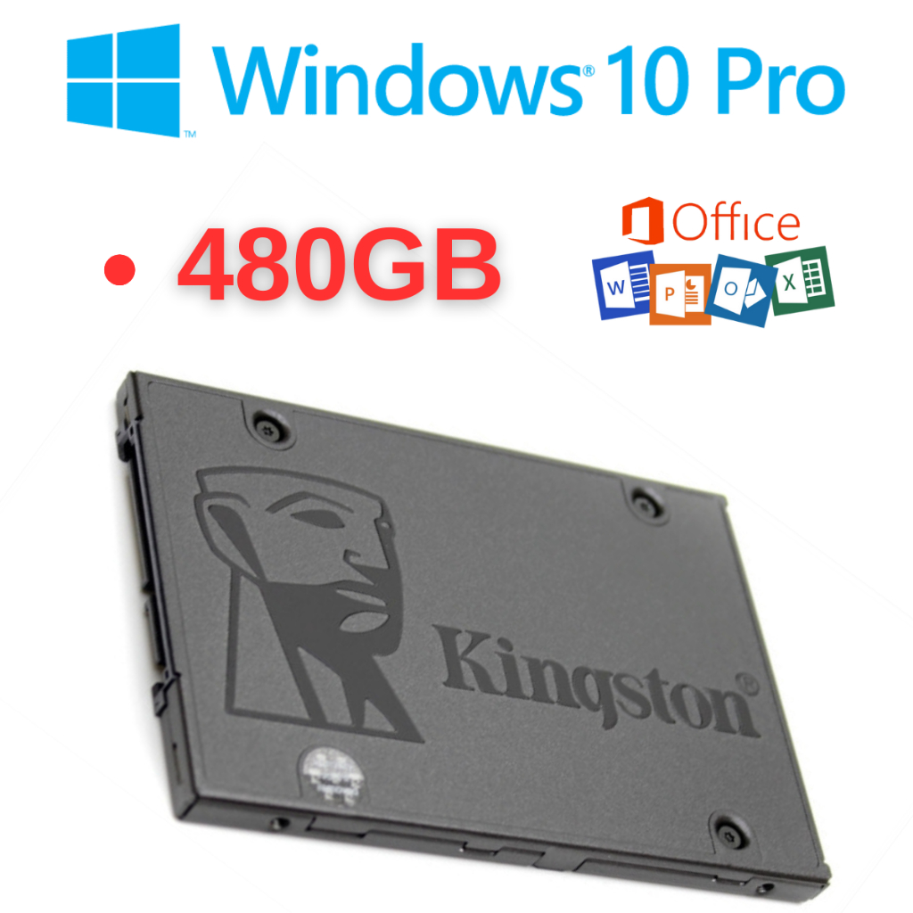 HD SSD Kingston 480GB A400 + Windows 10 PRO + Office Nota Fiscal