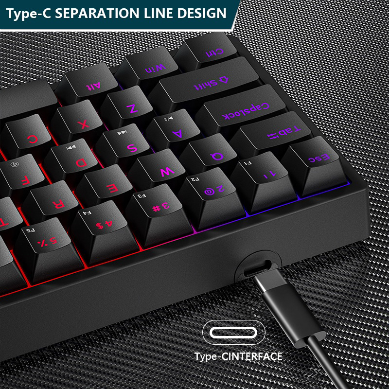 Teclado para Jogos mecânico switch azul com RGB/preto/Branco/Cinza