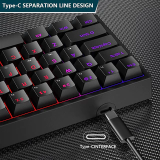 Teclado para Jogos mecânico switch azul com RGB/preto/Branco/Cinza
