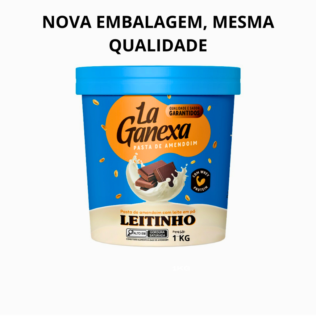 Pasta de Amendoim La Ganexa Sabor Avelã Fitness Zero Açucar zero