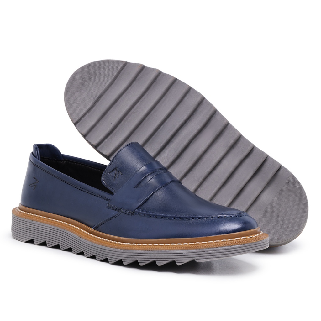 Sapato Masculino Loafer Sola Tratorada R.A Couro Legítimo Elegante Conforto