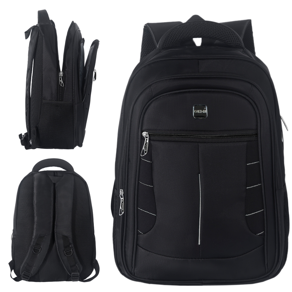 Mochila Escolar Notebook Masculina Feminina Bolsa Resistente MA0717-JZ_PREROEBRANCO