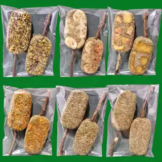 2 Sorvete De Feno Artesanal Com Galho de Amora Para Roedores (Coelhos, Porquinho Da Índia e Chinchila)