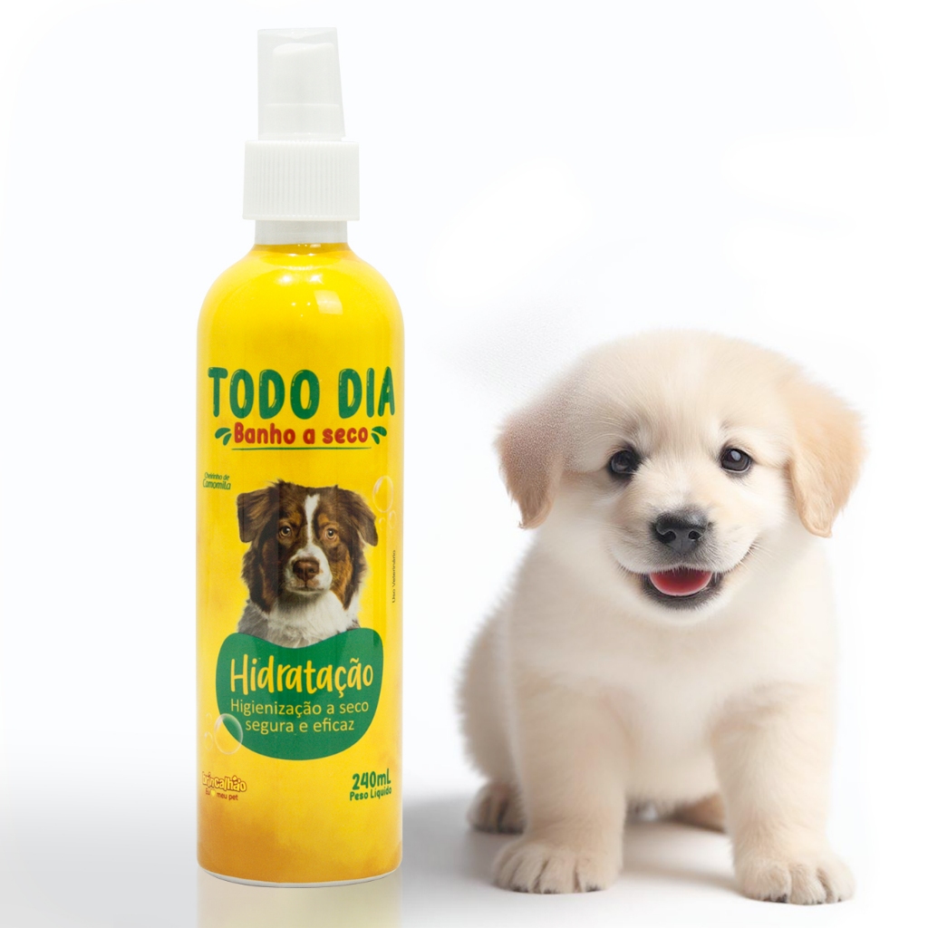 Banho a Seco Spray Hidratante para Cachorro Todo Dia Brincalhão 240ml ...
