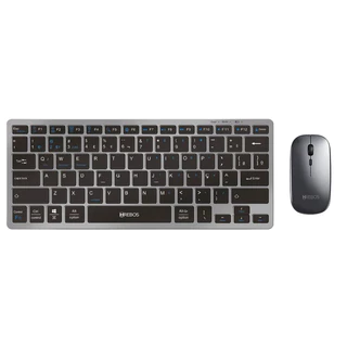 Kit Teclado E Mouse Bluetooth 2.4ghz Sem Fio Recarregável HREBOS HS-525K