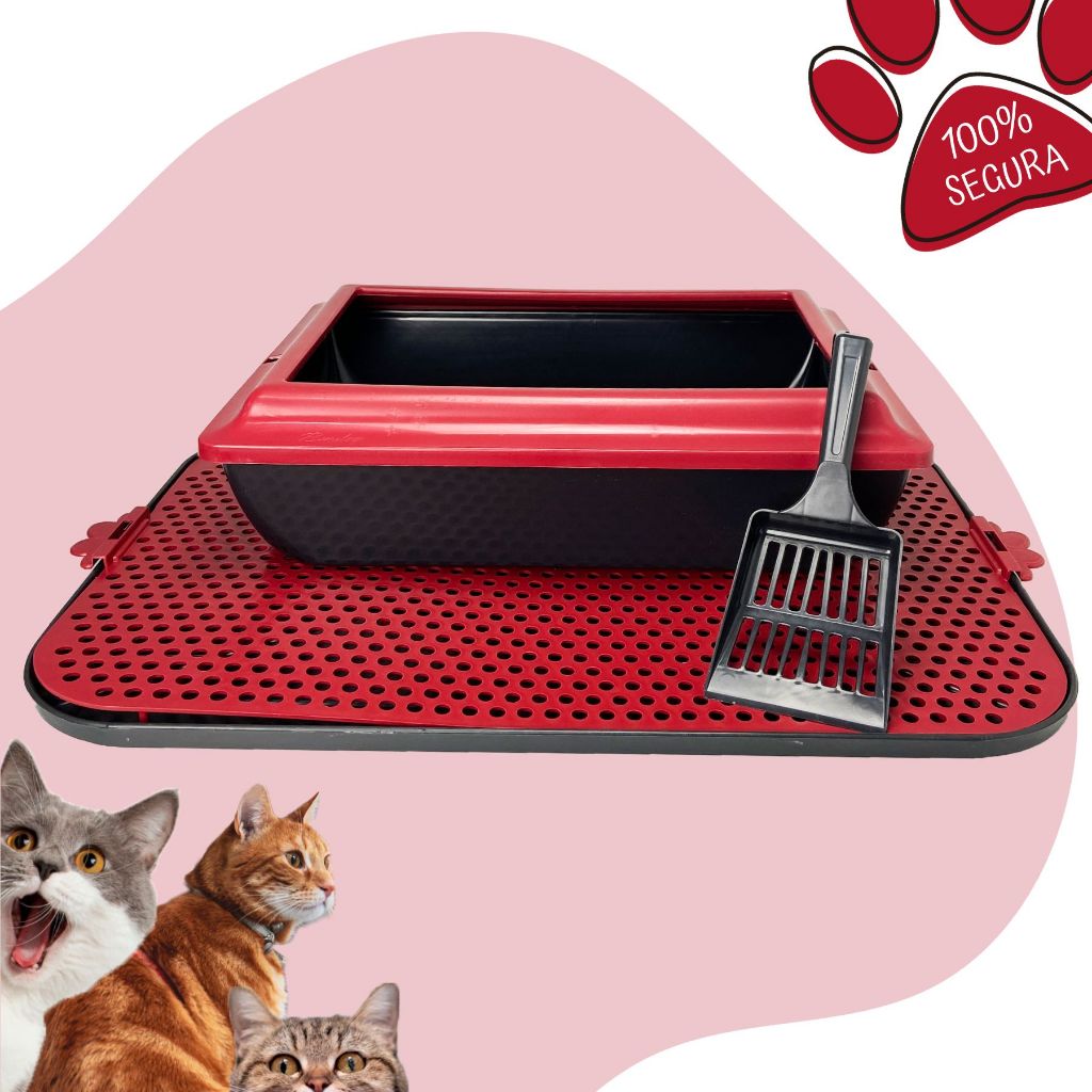 Pá Para Areia De Gato Apidgrowth - Design Prático Na Cor Preta