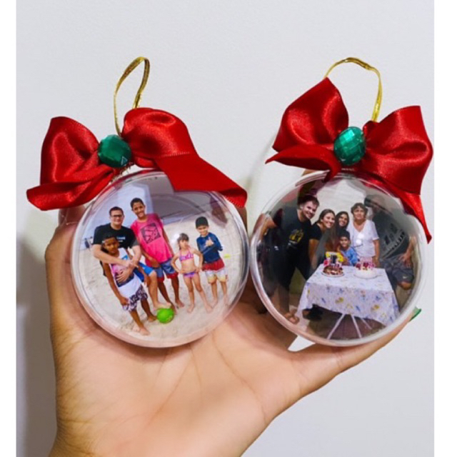 KIT bolinhas de natal com foto personalizada | árvore de natal ...