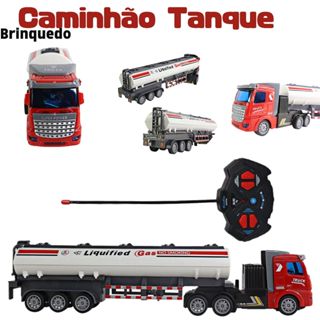 Caminhão Tanque Carrinho Controle Remoto Total Bateria Recarregável