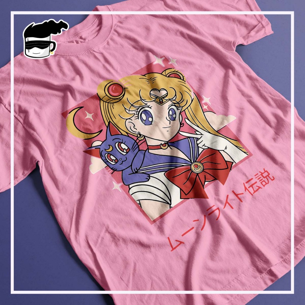 Camisa Sailor Moon Serena Unissex Blusa Anime Rosa Shopee Brasil