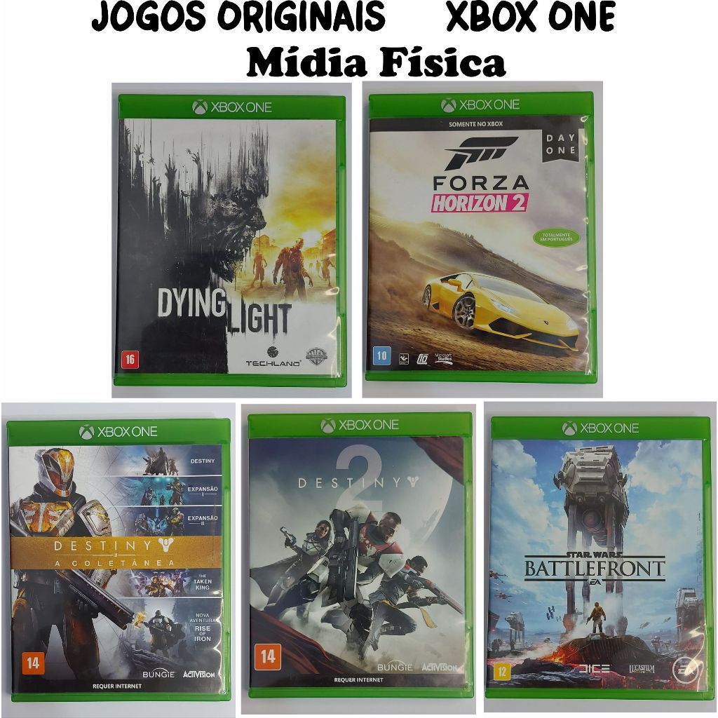 Jogos Xbox One Originais Mídia Física Usado Destiny 1 e 2 – Forza – Battlefront - Dying Light