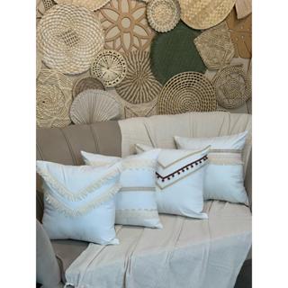 Kit 4 Capas de Almofada Linho Boho Chic Exclusivas