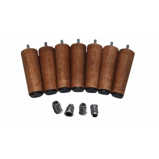 Pé 12 cm para Cama Box Cabeceira Puff Sofá C/10 Un + Bucha