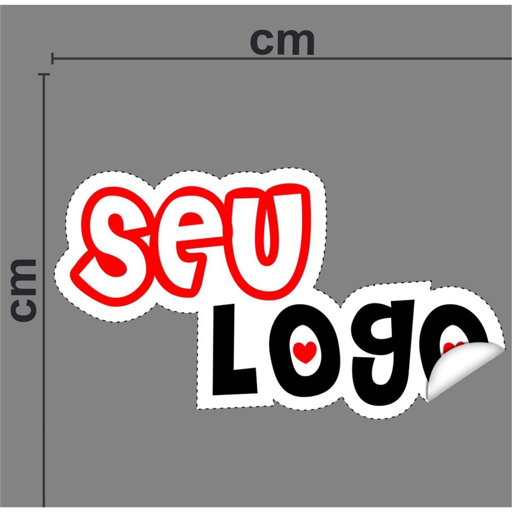 100 Adesivos Personalizados c/ corte especial Escolha o tamanho