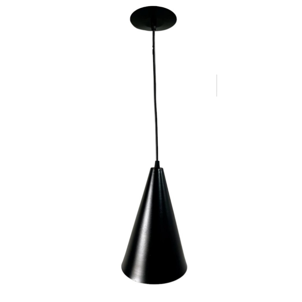 cone kit 1 de teto pendente luminaria lustre preto\cobre decoração casa ...