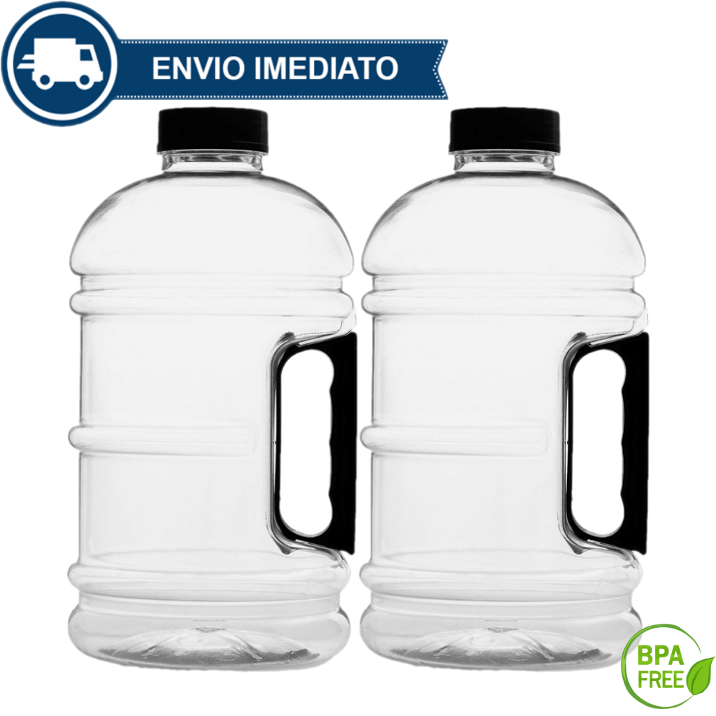 KIT x2 Garrafas de Água Squeeze 2Litros com Alça Envio Imediato