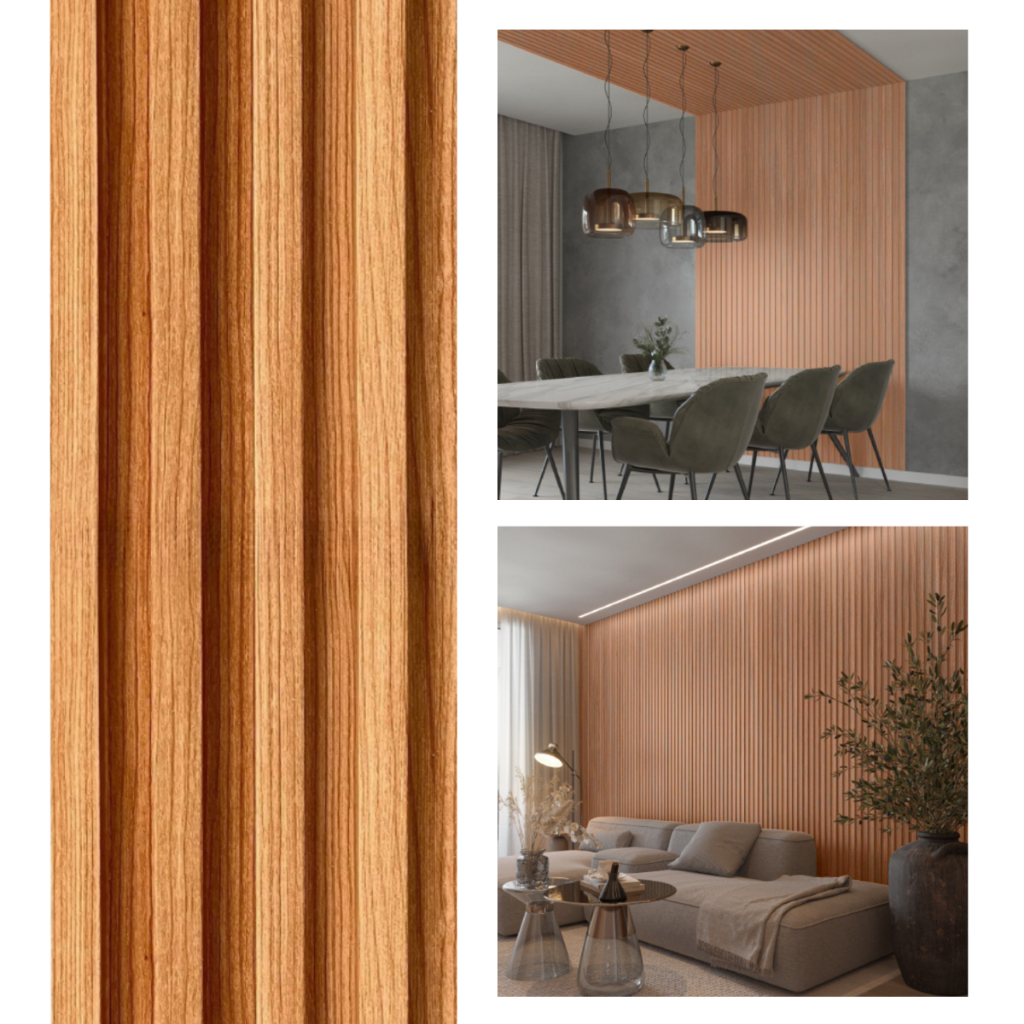 Painel Ripado Madeira Premium Mdf 2,70m X 55cm Parede Sala