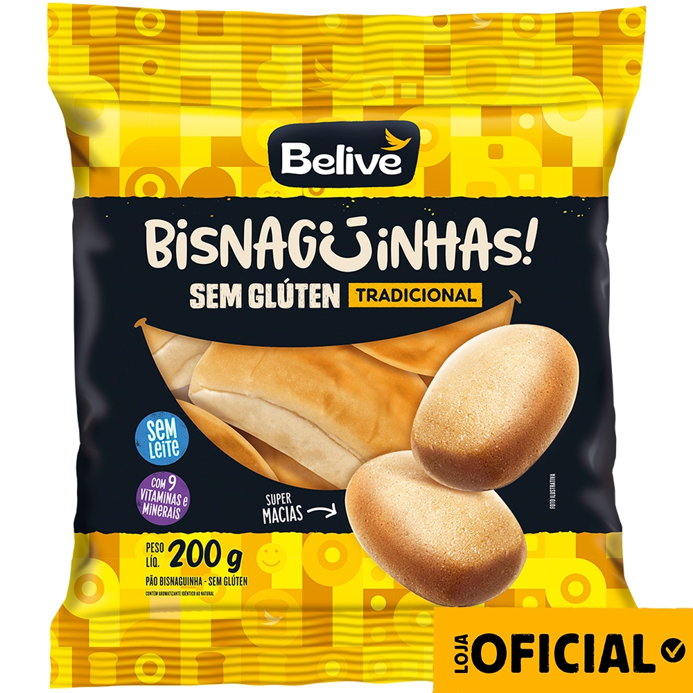 Bisnaguinha Sem Glúten Sem Leite Tradicional Belive