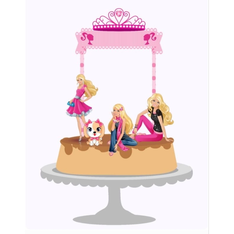 Topo de bolo - Barbie Princesas