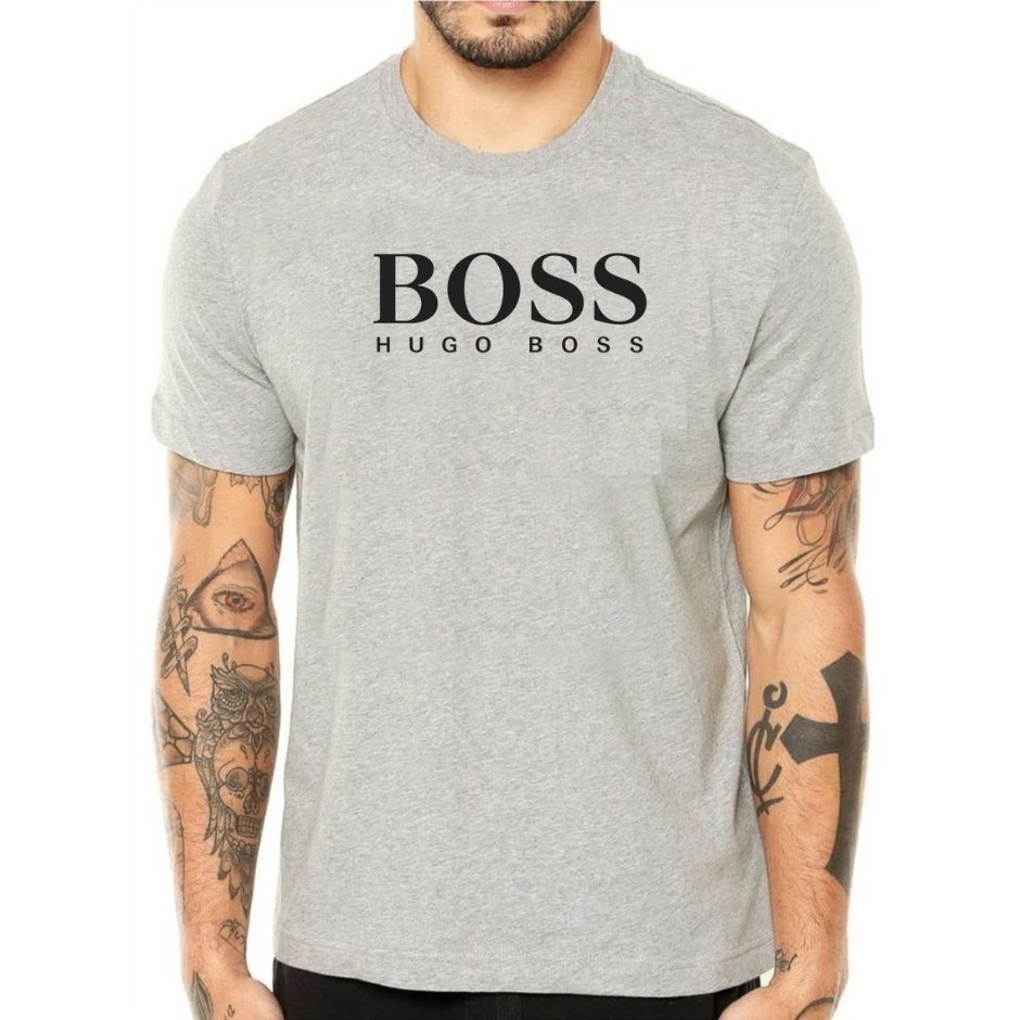 Camiseta Camisa Hugo Boss 100% Algodão Logo E