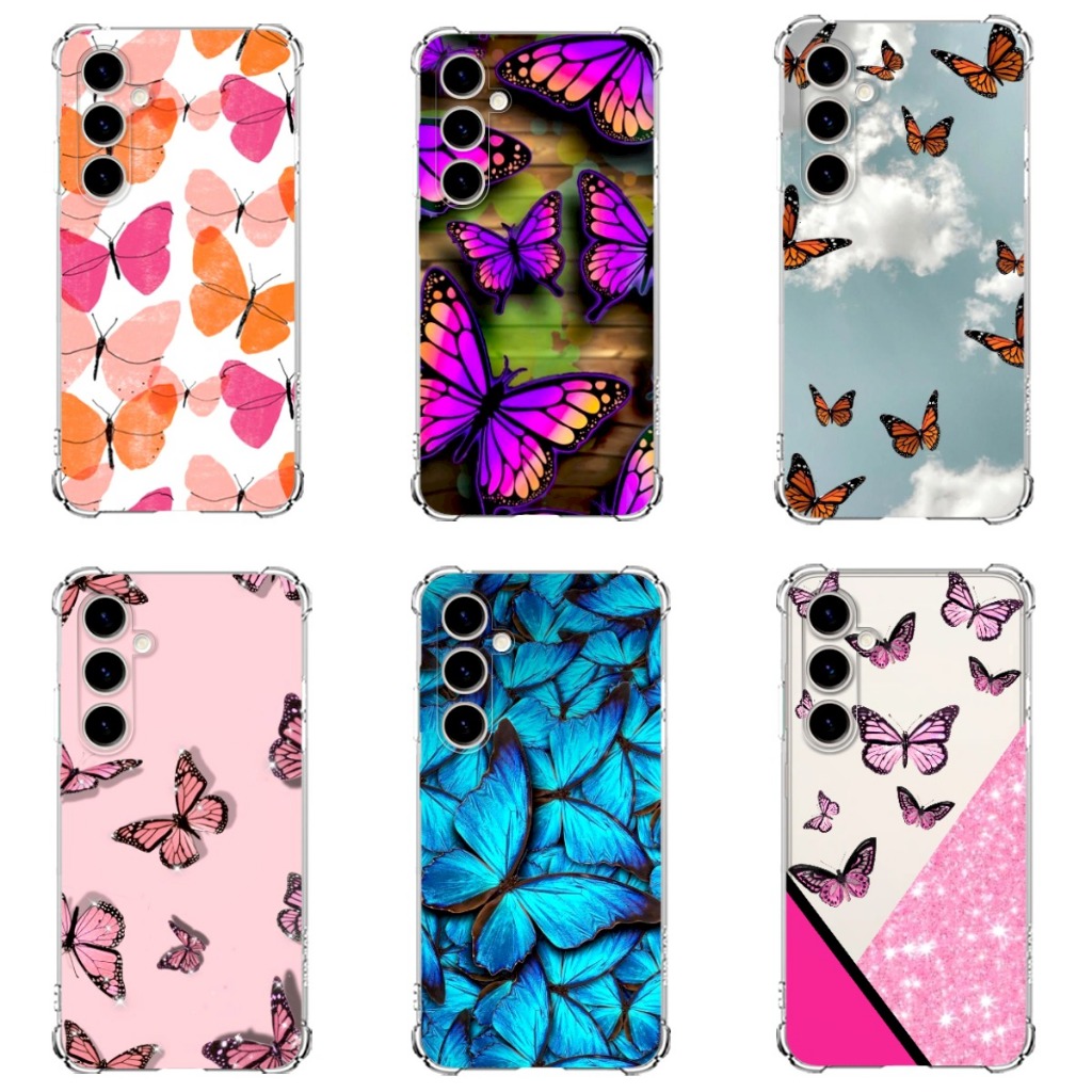 Samsung S23 FE Capa Tpu Desenhos Variados Capinha Case Borboleta