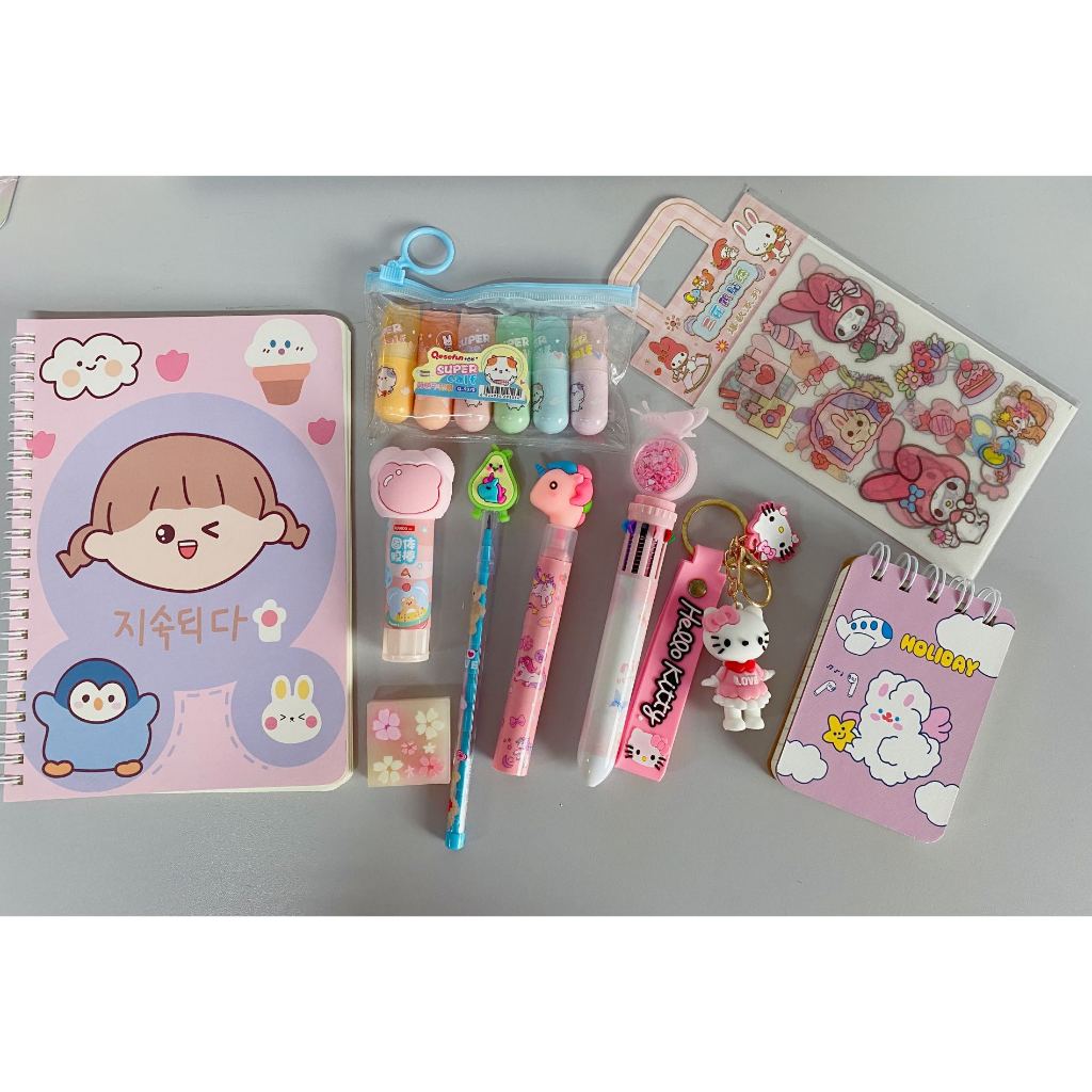 Kit Mini Marca Texto Patinha Gato Sosu 6 Cores Cat Kawaii, Material  Escolar