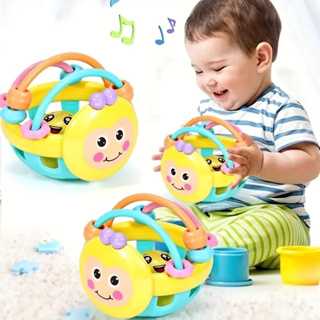 Pião Brinquedo Gira Ball Com 2 Bolinhas Chocalho Interativo