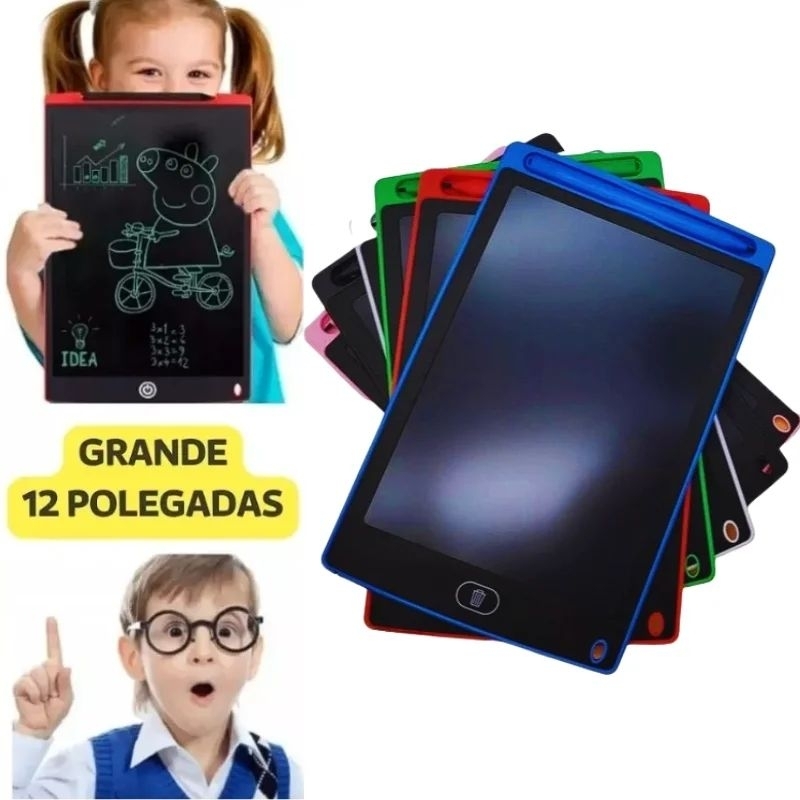 Tablet de escrita LCD de 6,5/8,5 polegadas para crianças, lousa