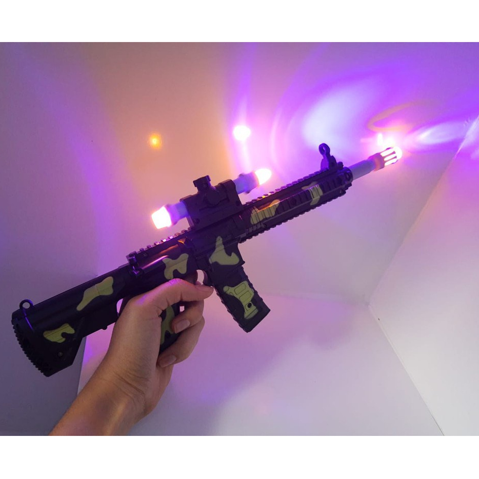 Arminha Brinquedo Pistola Luz E Som Verde Camuflada Laser - Desconto no  Preço