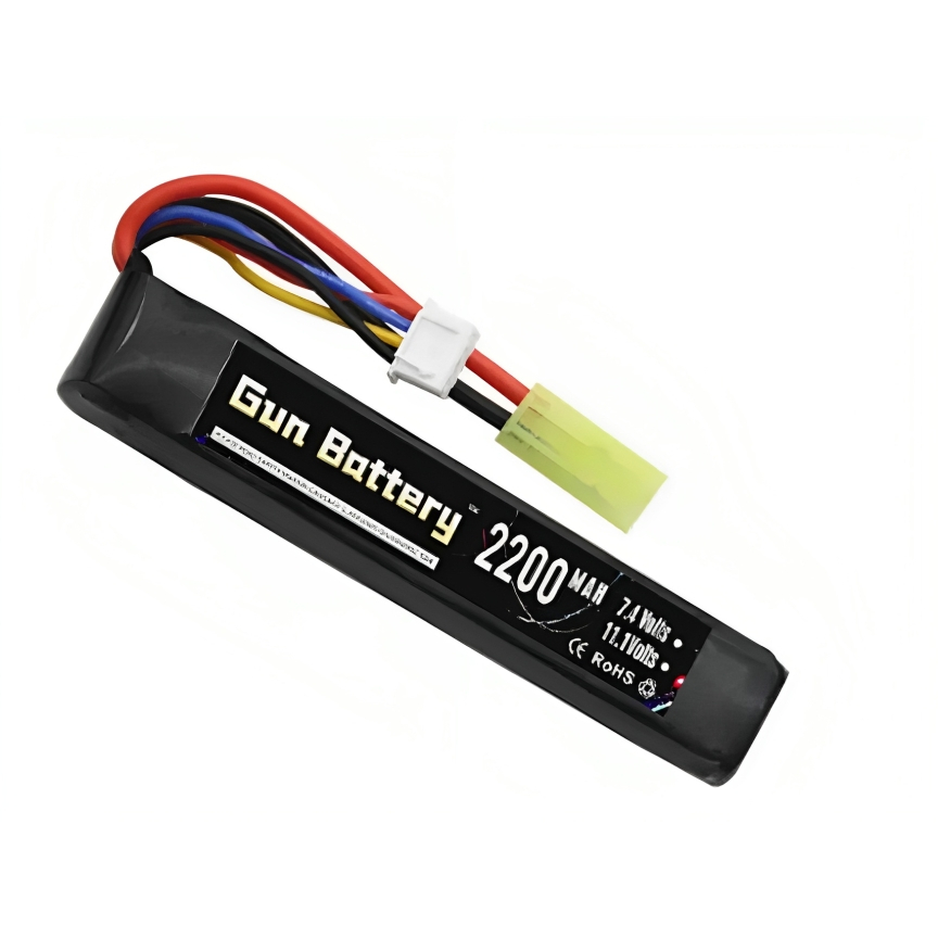 Bateria lipo 11 1v 2200mah 20c 3s mini tamiya airsoft speedsoft