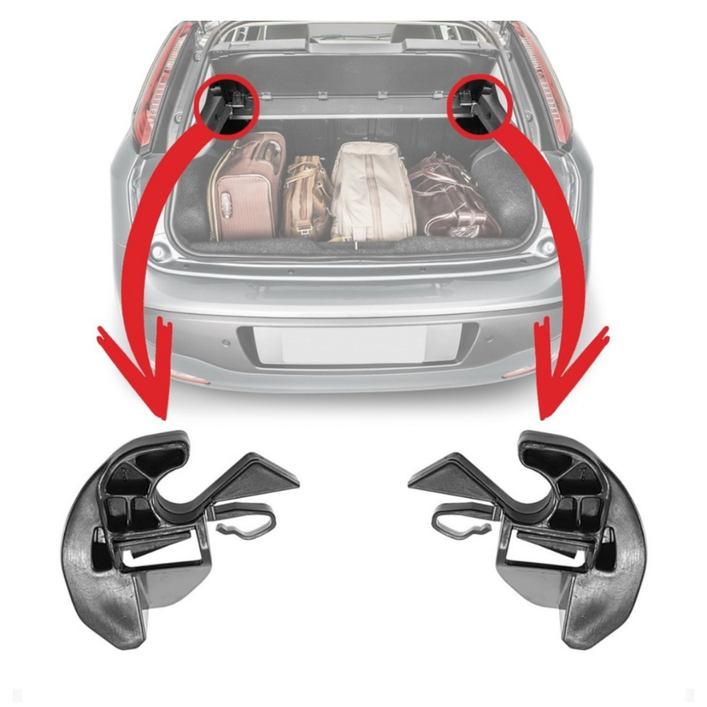 Par de Suporte Trava do Tampão Porta Malas Fiat Punto 2011 A 2017 Original