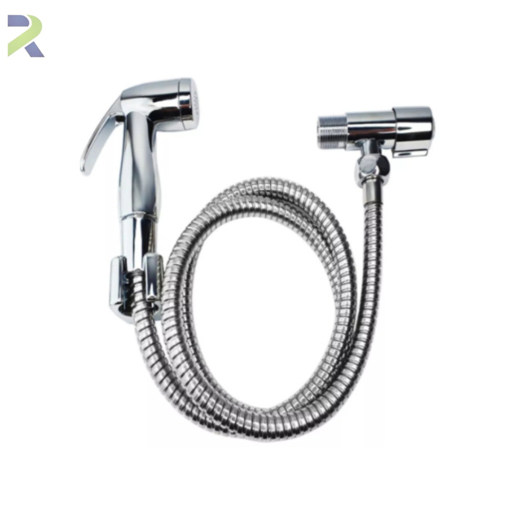 Ducha Higiênica Banheiro 100% Completa Luxo Metal Cromado 1,20m Chuveirinho Privada