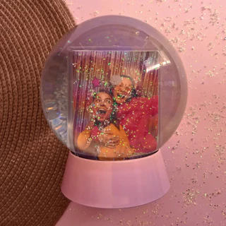 Globo de Neve com Led e Foto Personalizado