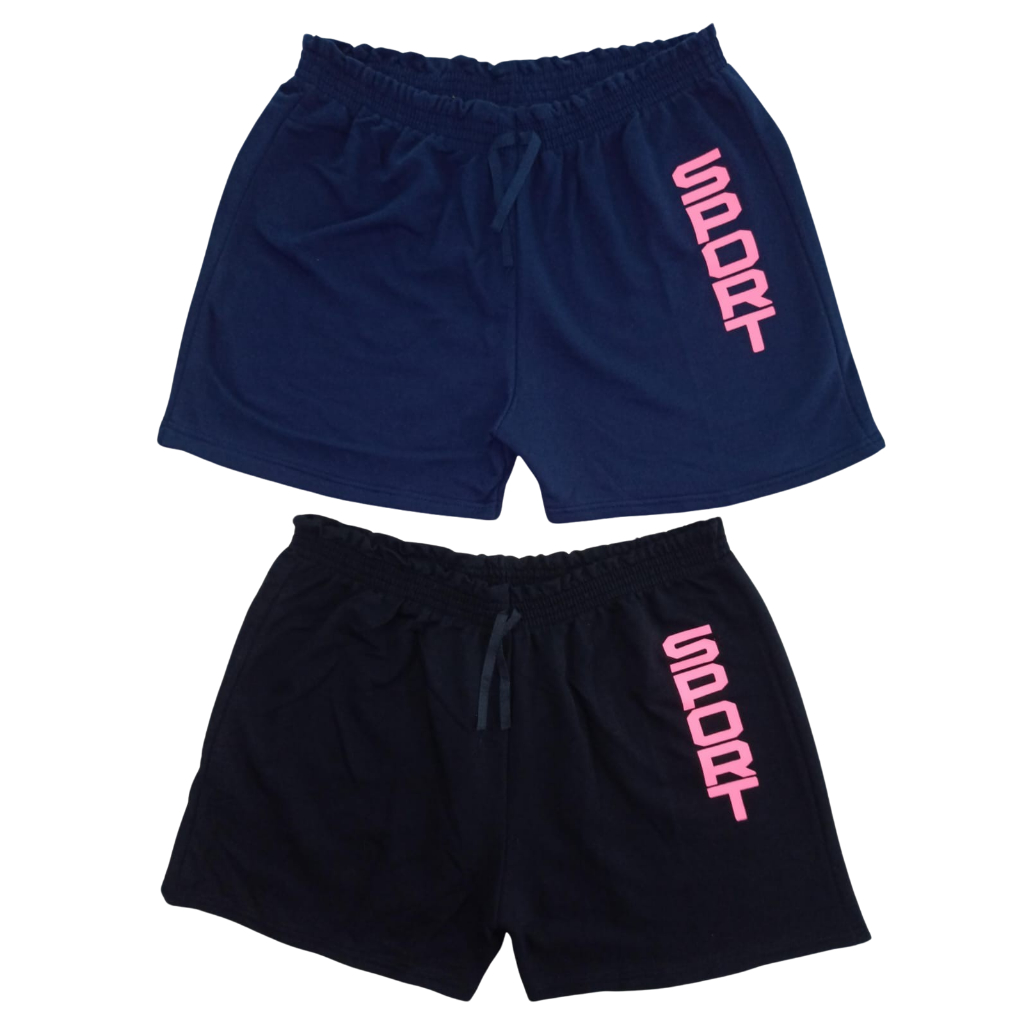 kit 2 Shorts Moletinho Feminino o Mais Confortável Plus Size