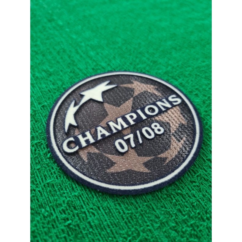 Patch Campeão Champions League 2007 2008 Personalização Manchester United