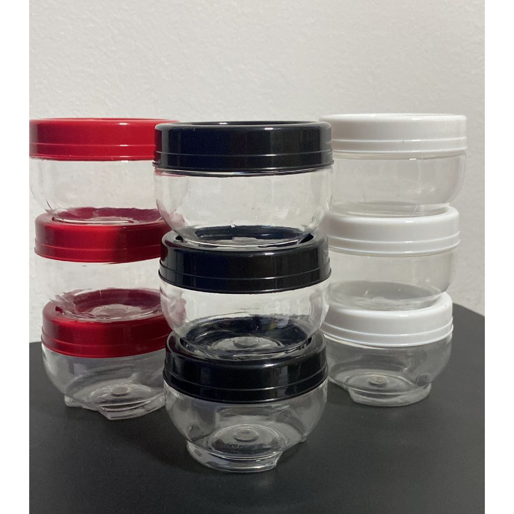 Potes Organizadores Empilha Fácil Gira e Trava 155ml kit com 3 unidades proprio para temperos papinhas ( cores sujeito a estoque)