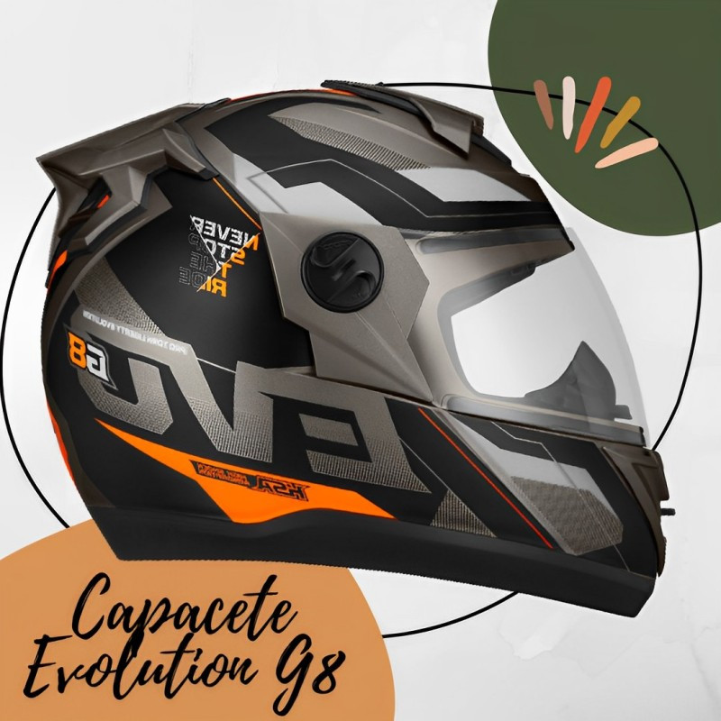 Capacete Moto Fechado Pro Tork Evolution Integral Motoboy Frete G8 Evo 788 Universal Lançamento Promoção Oferta