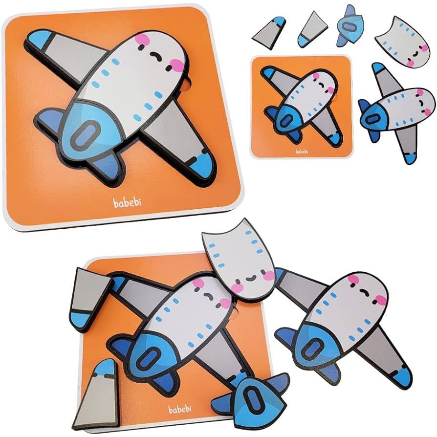 Quebra Cabeça 4 partes Avião | Shopee Brasil