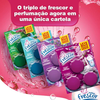 Bloco / Tablete / Pastilha para Caixa Acoplada Novo Frescor – Cartela Tripla